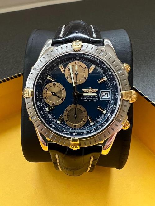 Breitling Chronomat GT 39mm, Handtassen en Accessoires, Horloges | Heren, Polshorloge, Breitling, Staal, Leer, Ophalen