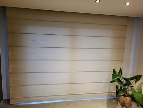 Optrekgordijn, Huis en Inrichting, Stoffering | Gordijnen en Lamellen, Gebruikt, 200 cm of meer, 200 cm of meer, Beige, Grijs