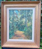 Schilderij - Het Bospad, Ophalen of Verzenden