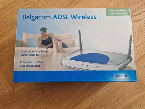 Modem ADSL Belgacom 100MB/s 4 ports en bon état, Computers en Software, Routers en Modems, Gebruikt, Router met modem, Ophalen of Verzenden
