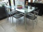 tafel met stoelen, 100 à 150 cm, Rectangulaire, Modern, 50 à 100 cm