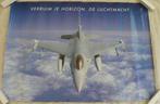 Poster Affiche Straaljager F16, KLu, 59,5x42cm, jaren'90.(1), Foto of Poster, Luchtmacht, Ophalen of Verzenden