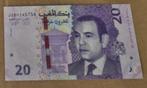 20 dirham Marokko, Postzegels en Munten, Bankbiljetten | Afrika, Ophalen of Verzenden, Overige landen, Los biljet