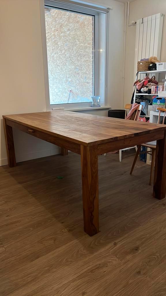 Eettafel hout, Maison & Meubles, Tables | Tables à manger, Utilisé, 100 à 150 cm, 150 à 200 cm, Cinq personnes ou plus, Rectangulaire