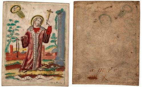Kopergravure Heilige CASIMIRUS, C. VAN MERLEN. PERKAMENT, Antiek en Kunst, Kunst | Etsen en Gravures, Ophalen of Verzenden