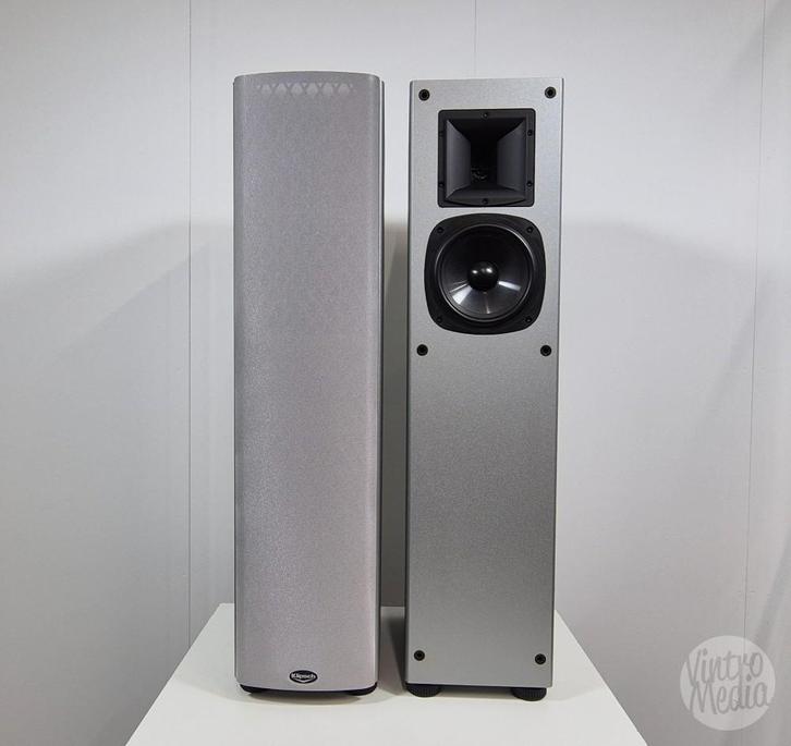 Klipsch SF1 Silver Luidsprekers | Speakers | Zuil-Speakers, Audio, Tv en Foto, Luidsprekerboxen, Refurbished, Front, Rear of Stereo speakers
