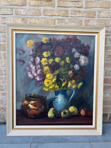 Schilderij op doek met bloemen - Alfons Van Ginderen beschikbaar voor biedingen