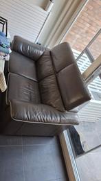 2 Zits Zetel Grijs leer, Ophalen, Gebruikt, 150 tot 200 cm, Tweepersoons