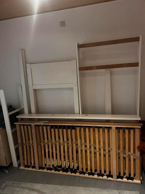 Stevige witte stapelbed, Huis en Inrichting, Slaapkamer | Bedden, Ophalen