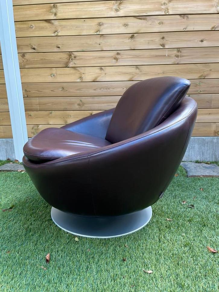 Willi Schillig Portabella Leder zetel in heel goede staat., Huis en Inrichting, Fauteuils, Zo goed als nieuw, Leer, Ophalen