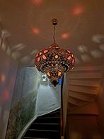 Oriëntaalse filigrain hanglamp met oranje en gele stenen, Huis en Inrichting, Lampen | Hanglampen, Ophalen, Nieuw, Oosters, 50 tot 75 cm