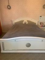 Meubles de chambre complet blanc argenté garde-robe commode, Maison & Meubles, Chambre à coucher | Chambres à coucher complètes