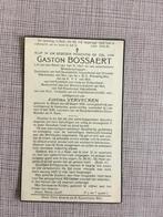 Oorlogsslachtoffer Bossaert Bilzen +Kasterlee Mei 1940 WOII, Verzamelen, Bidprentjes en Rouwkaarten, Ophalen of Verzenden, Bidprentje