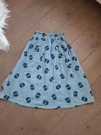 Maat 128 / 134 :Rok Jelly mallow gewafeld blauw mooie staat, Kinderen en Baby's, Kinderkleding | Maat 134, Ophalen of Verzenden