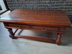 Klassieke Houten Salontafel met Glazen Bovenblad, Ophalen