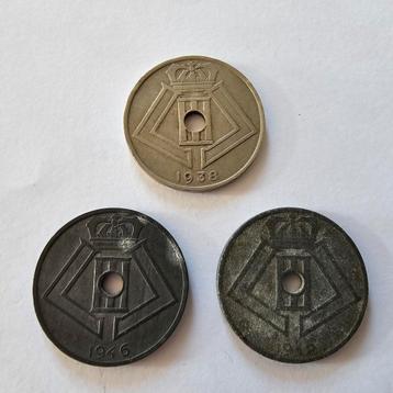 BELGIË ( 3 X 25 Cent = jaar 1938 / 1942 / 1946 ) beschikbaar voor biedingen
