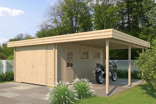 NIEUW: GARAGE HOLSTEIN | 5.78 X 7.13 M, Tuin en Terras, Tuinhuizen, Nieuw, Schuur, Hout, 500 cm of meer, 400 cm of meer, 3 ramen of meer