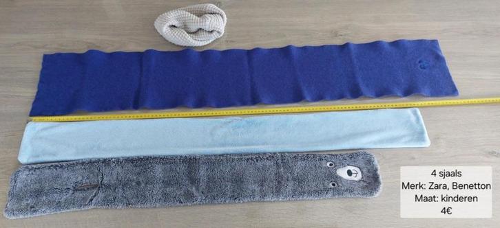 4 sjaals meisje: Benetton, Zara,... kindermaat (NIEUWSTAAT), Kinderen en Baby's, Kinderkleding | Mutsen, Sjaals en Handschoenen
