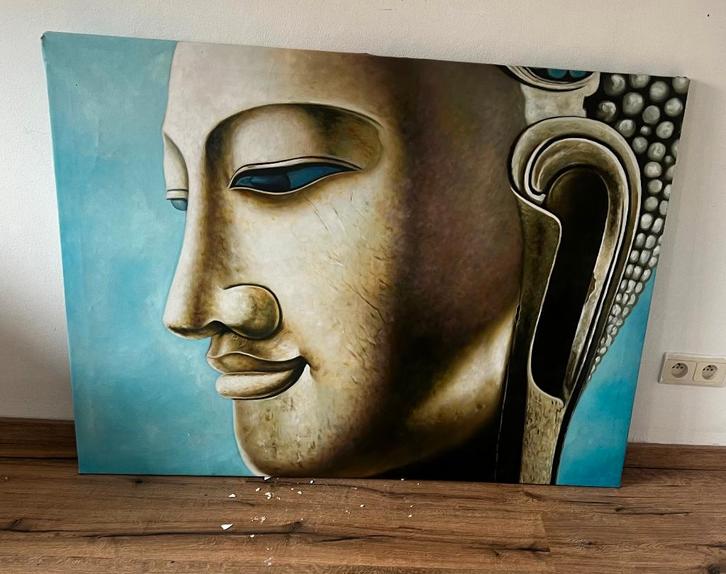Handgeschilderde Boeddha schilderijen, Antiek en Kunst, Kunst | Schilderijen | Modern, Ophalen