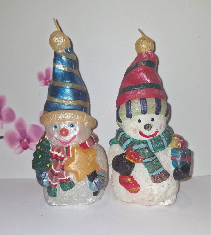 ⛄️ Sneeuwman Kaarsen, Diversen, Kerst, Zo goed als nieuw, Ophalen of Verzenden