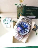 Rolex Day Date Oyster Perpetual 40mm in Box & Papers, Handtassen en Accessoires, Horloges | Dames, Nieuw, Met strass, Staal, Ophalen of Verzenden