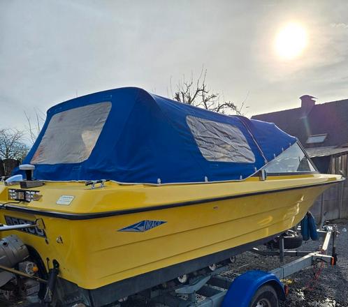 Speedboot Drago - volledig gereviseerd - trailer inbegrepen, Watersport en Boten, Vis- en Consoleboten, Gebruikt, 70 pk of meer