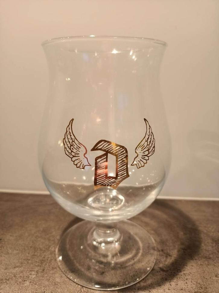 Duvel golden wings bierglas, Verzamelen, Biermerken, Zo goed als nieuw, Duvel, Ophalen of Verzenden