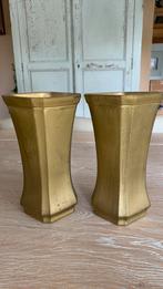 2 oude ART DECO vazen, goud geschilderd, Ophalen of Verzenden