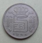 1945 5 francs occupation FR, Postzegels en Munten, Munten | België, Verzenden, Metaal, Losse munt