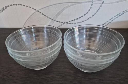 Set van 6 vintage Duralex glazen schaaltjes, Antiek en Kunst, Antiek | Glaswerk en Kristal, Ophalen of Verzenden