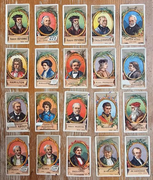20 chromos anciens Hommes Célèbres chocolat chicoree, Verzamelen, Complete verzamelingen en Collecties, Ophalen of Verzenden