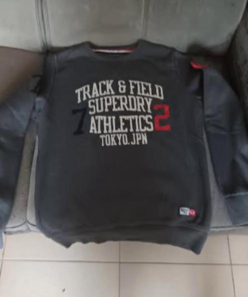 Sweat Superdry col rond L, Kleding | Heren, Truien en Vesten, Gedragen, Maat 52/54 (L), Grijs, Ophalen of Verzenden