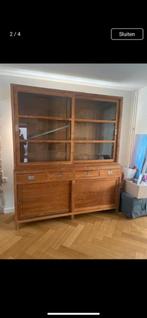 Teak houten kast, Huis en Inrichting, Ophalen, Gebruikt, 200 cm of meer, Glas