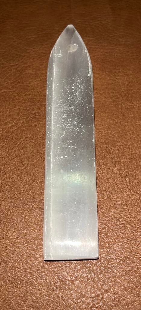 Seleniet massagestaaf - 124gram - 162mm x 32mm x 15mm, Collections, Minéraux & Fossiles, Minéral, Enlèvement ou Envoi