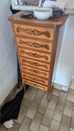 Semainier chiffonnier marqueterie (meuble d'entrée), Antiek en Kunst, Antiek | Meubels | Kasten, Ophalen