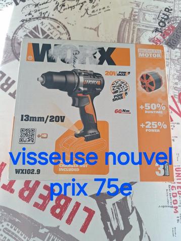 Diverse machine et batterie worx nouveau