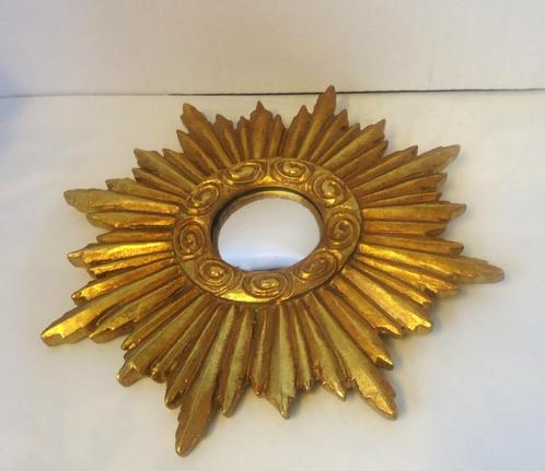 Zonnespiegel convex goud verguld vintage✨😍💎🤗💑😎🎁👌, Antiek en Kunst, Antiek | Spiegels, Minder dan 50 cm, Minder dan 100 cm