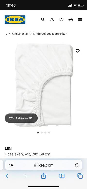Hoeslaken peuterbed  beschikbaar voor biedingen