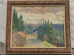 Huile sur panneau chemin signe e peret, Ophalen of Verzenden