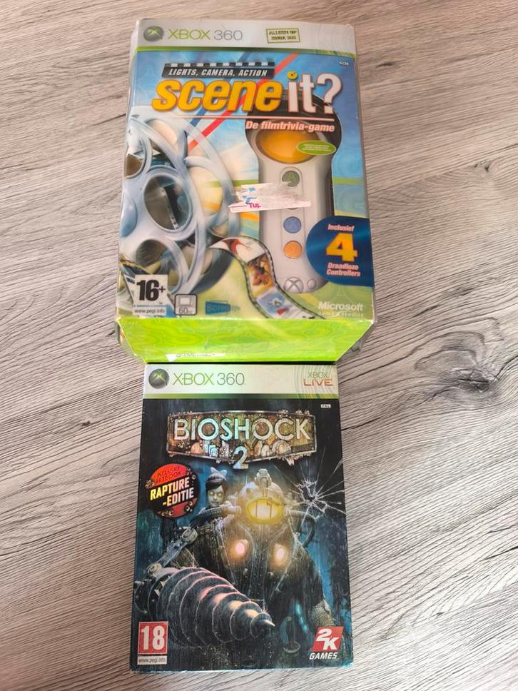 Jeux Xbox 360 Scene it + BioShock 2, Consoles de jeu & Jeux vidéo, Consoles de jeu | Xbox 360, Enlèvement