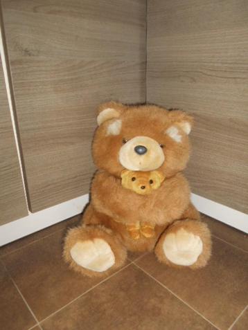 Magnifique ours en peluche avec enfant, Enlèvement ou Envoi, Comme neuf