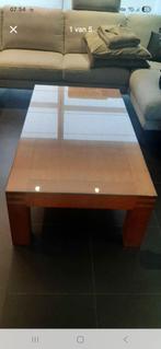 Hippe salontafel massief eik, Huis en Inrichting, Ophalen, 100 tot 150 cm, 50 tot 75 cm, Eikenhout