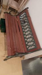 Zeer stevige metalen & houten tuinbank / parkbank, Ophalen, Zo goed als nieuw, Metaal