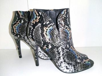 Peeptoes Enkellaarzen/Hoge Hakken - Meerkleurig Python - 37 beschikbaar voor biedingen