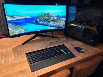 Complete gaming pc ryzen9 5900x rtx 3080 10gb,32gb, 34 inch, Enlèvement, Comme neuf, Gaming, SSD