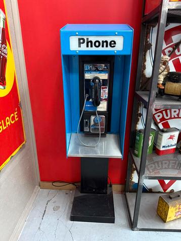 Cabine de téléphone américaine / Usa payphone  beschikbaar voor biedingen