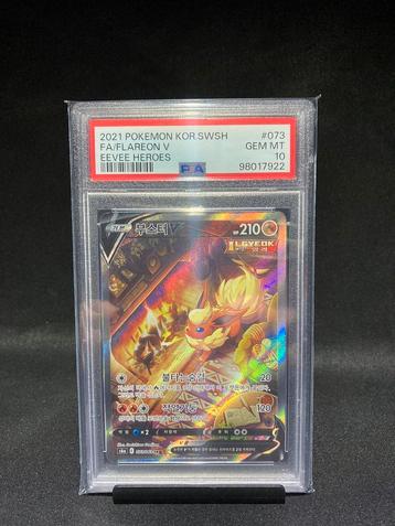 Flareon V Eevee Heroes #073 PSA10 Koreaans beschikbaar voor biedingen