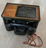 Britse telefoon F set Mk II met kistje, Verzamelen, Militaria | Tweede Wereldoorlog, Ophalen of Verzenden