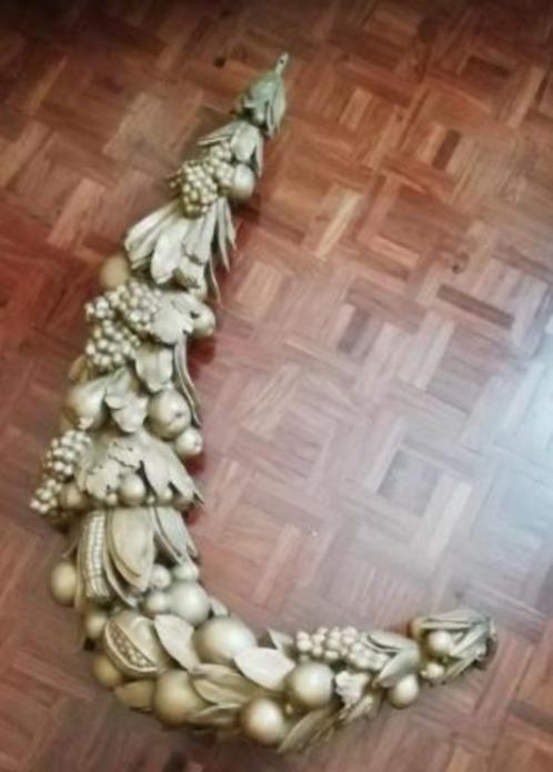 antieke guirlande in eik met vergulding 18e eeuw, Antiek en Kunst, Curiosa en Brocante, Ophalen