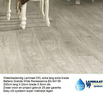 Waterbestendig Laminaat Renaissance Eik 9mm dik Top kwalitei, Neuf, Aggloméré, Gris, Enlèvement ou Envoi